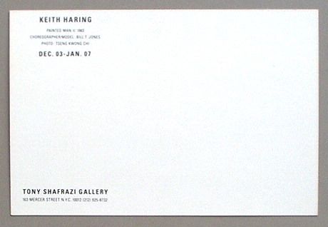 キースヘリング　Tony Shafrazi Galleryカタログ　切取り 絶版洋古書・稀少本】キース・ヘリング Keith haring Tony