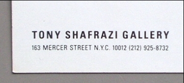 キース・ヘリングのポストカード「Tony Shafrazi Gallery