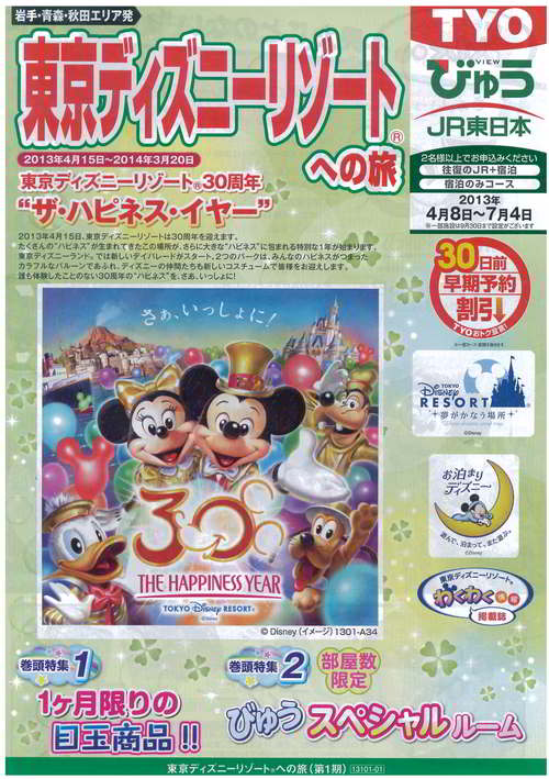 びゅう商品 東京ディズニーリゾートへの旅 秋田から国内旅行