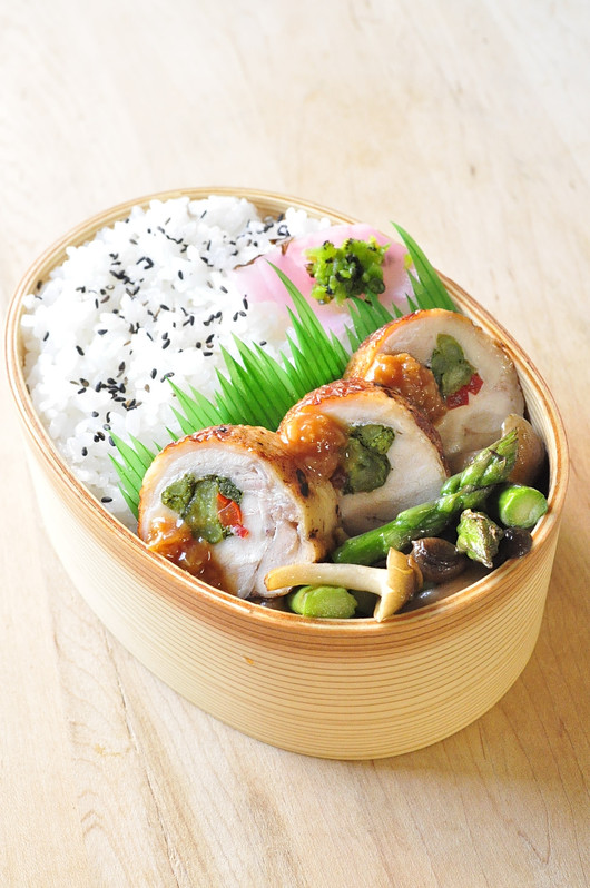 鶏の野菜巻き弁当_b0171098_814033.jpg