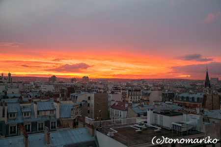 不思議なお天気のあとのパリの美しい夕焼け_c0024345_85705.jpg