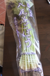 今日の賄い、若ごぼう_a0059035_17414177.jpg