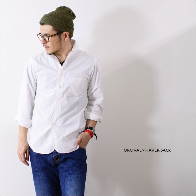 ORCIVAL×HAVERSACK ラウンドカラーシャツ COTTON POPLIN/LINEN_f0051306_19415722.jpg