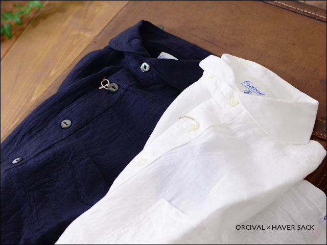ORCIVAL×HAVERSACK 　ラウンドカラーシャツ  COTTON POPLIN/LINEN_f0051306_19445748.jpg
