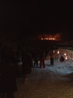 大江町スキー場花火大会 私 農民になりました