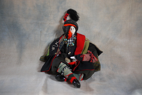 「年末までの出品」②豊田信也　古布創作人形　3体セット 豊田信也 古布創作人形 【公式通販】