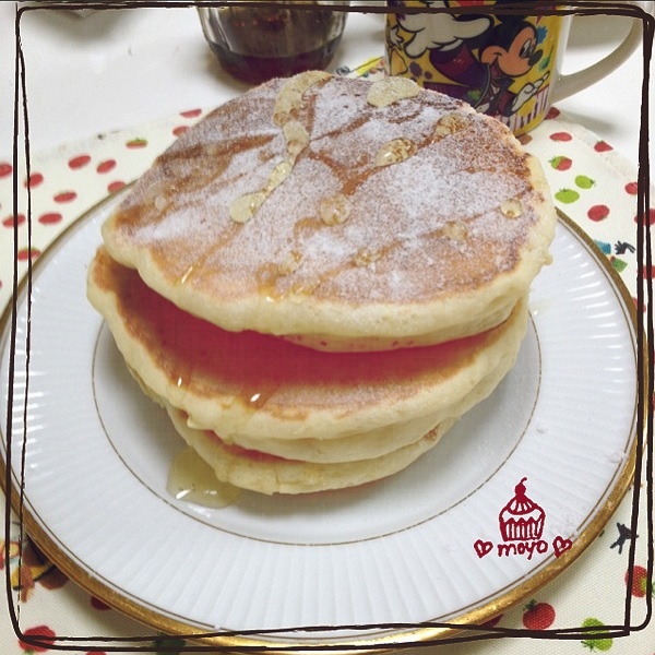 記事のレシピアレンジで豆乳ヨーグルトパンケーキ 健康志向 キャラ弁 デコ弁 おやつ 作り