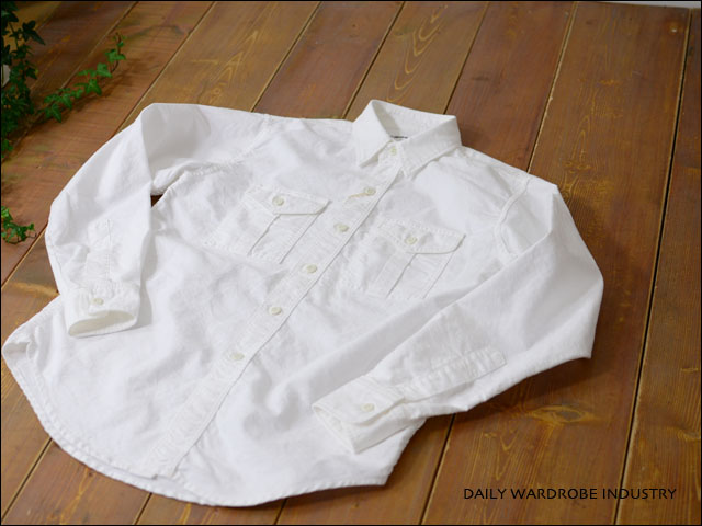 DAILY WARDROBE INDUSTRY BOY SCOUT SHIRT WHITE_f0051306_21213428.jpg