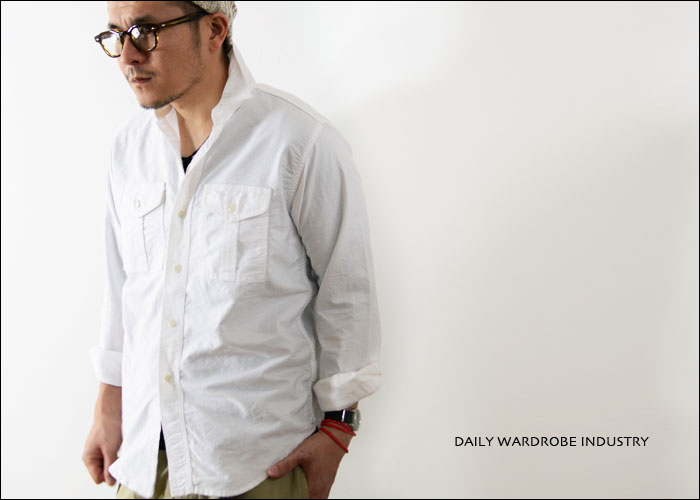 DAILY WARDROBE INDUSTRY BOY SCOUT SHIRT WHITE_f0051306_21213514.jpg