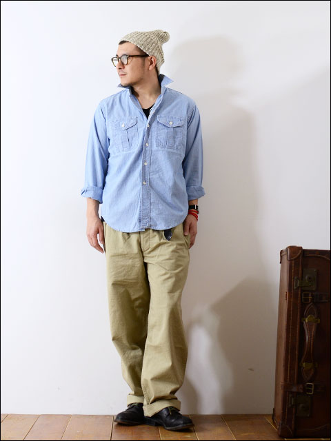 DAILY WARDROBE INDUSTRY BOY SCOUT SHIRT CHAMBRAY_f0051306_21251447.jpg