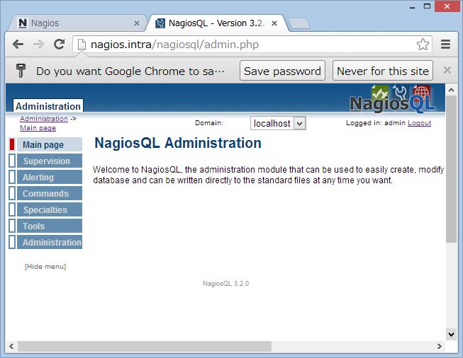 nagiosQL を SUSE Linux にインストール_a0056607_168282.jpg