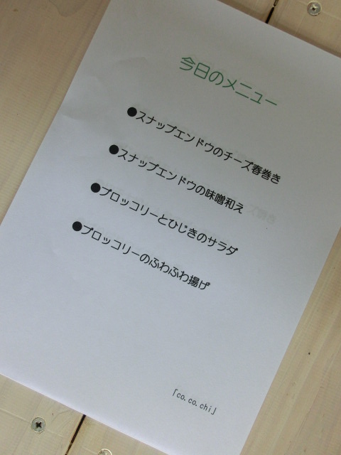 ブロッコリーとスナップエンドウ・・・♪3/7①_b0247223_1574434.jpg
