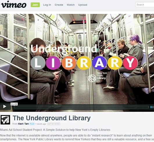 NYの地下鉄車内の広告ポスターを活用した新しい図書館「アンダーグラウンド・ライブラリー」_b0007805_11502566.jpg