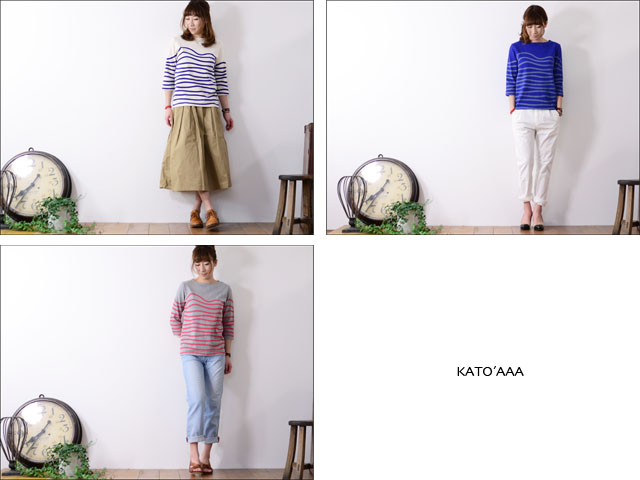 KATO\'AAA 7分ダコウボーダーカットソー_f0051306_16543385.jpg