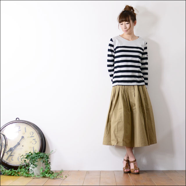 Armar Lux × GRANDMAMAMADAUGHTER border boat neck basque shirt _f0051306_17132448.jpg