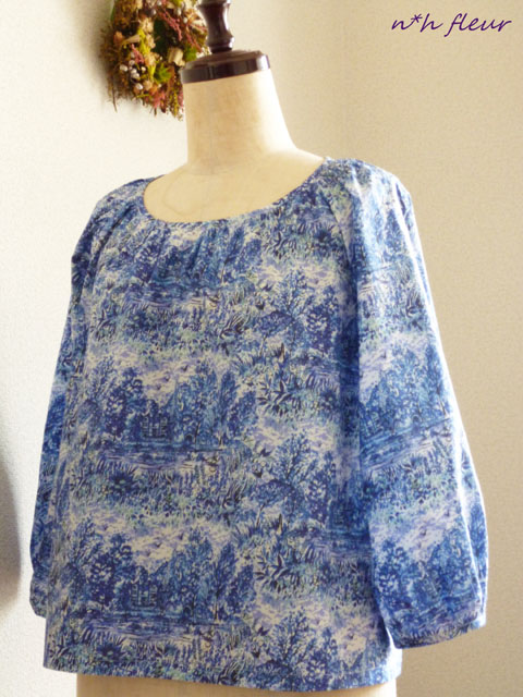 *オーダー*リバティ*Glencot Houseのパフブラウス*_b0238766_18441951.jpg