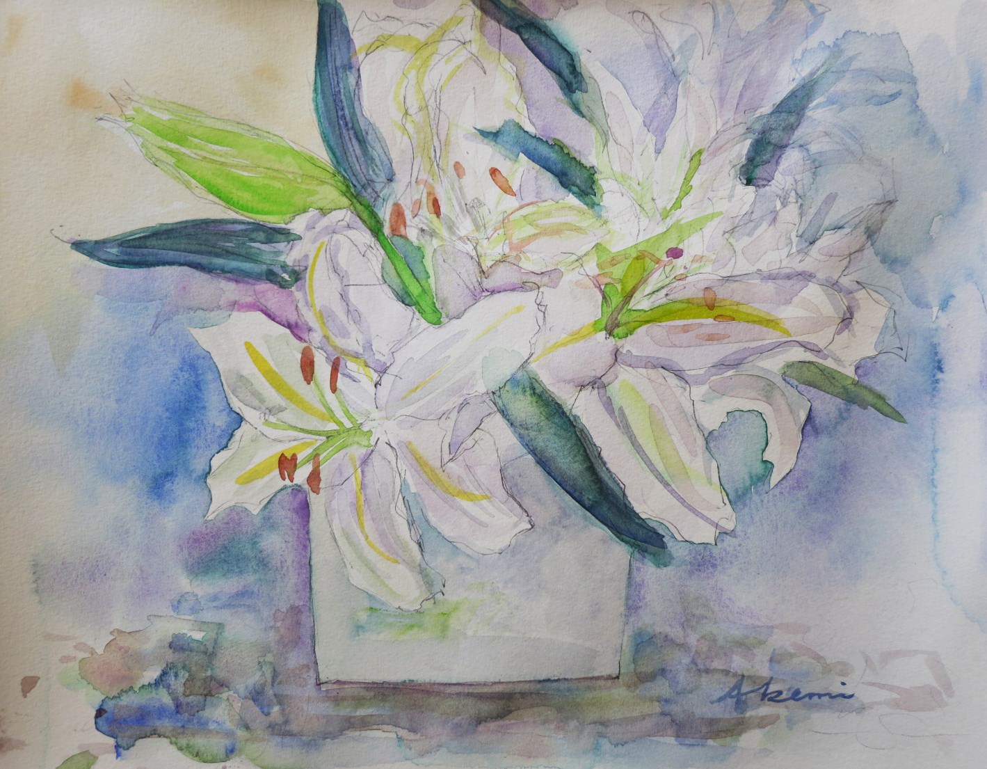 独特の上品 油絵 uF6-112302 花 (白） 額付き - 絵画/タペストリ 