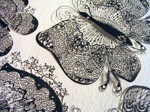 レース切り絵 Summer Snow