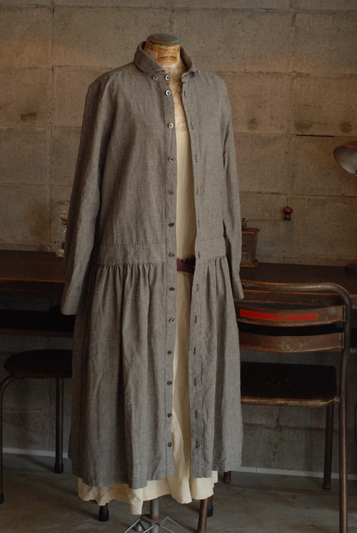 Sa-Rah/丸襟ワンピース千鳥リネンコットン_b0173176_16554867.jpg