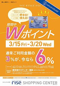 ライズ サプライズ デイズ　TOKYUポイント　Ｗポイントキャンペーン 　3月20日（水）まで!_c0200976_1933471.png