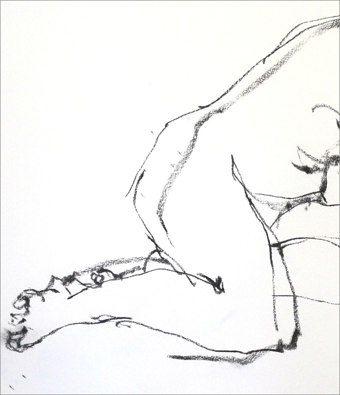 クロッキー Croquis 線描 木炭 5分 両ひじをつき屈むポーズ 画室 游 Croquis Drawing Dessin Sketch クロッキー Croquis 線描 木炭 5分 両ひじをつき屈むポーズ 画室 游 Croquis Drawing Dessin Sketch