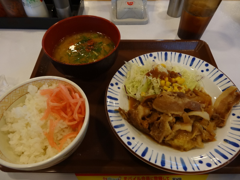 豚生姜焼き定食です。_c0225997_049718.jpg