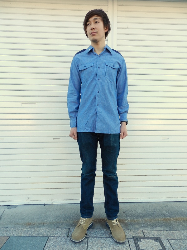Italian army chambray shirts dead stock snaps_f0226051_21261047.jpg