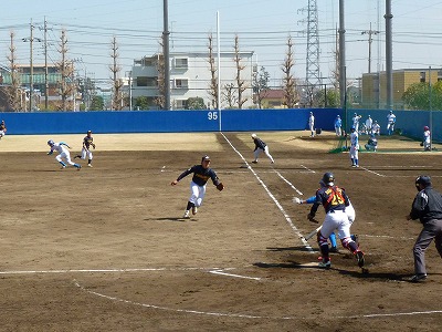 鷺宮製作所対青学大　３月１６日　オープン戦　前半_b0166128_911367.jpg