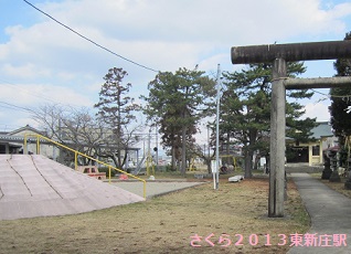 富山地鉄のさくらマップ2013@東新庄駅_a0243562_1433425.jpg