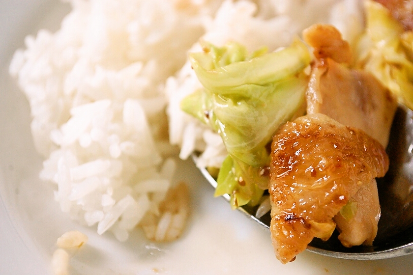 材料4つで!鶏とキャベツのポン粒マスタード炒め☆_d0104926_733644.jpg