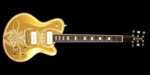 Pinstripeが描かれた「Kauer GuitarsのStarliner」。_e0053731_18203229.jpg