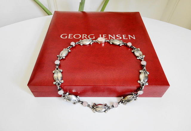 GEORG JENSEN　ローズクオーツ ＋　シルバー・ネックレス　＃１５_f0182951_6553543.jpg