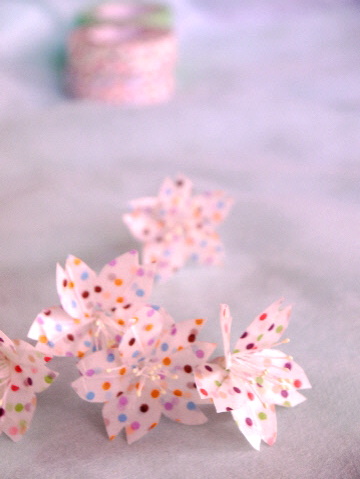 マスキングテープで作る桜 Sakura おやつのお花 きれい カワイイ いとおしいをデザインしましょう