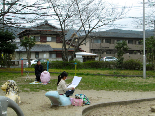 写生会　京都岩倉の公園_e0167771_8542137.jpg