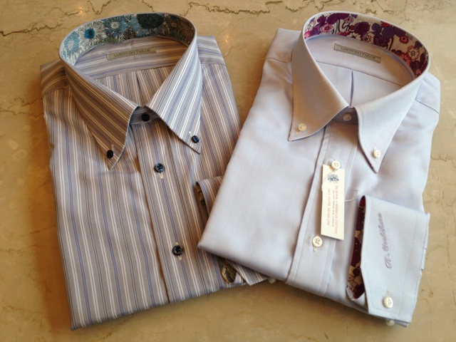 リバティプリントを使ったオーダーシャツ_c0168223_15421643.jpg