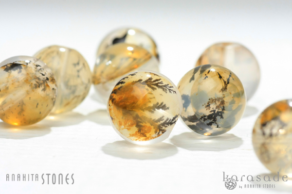 デンドリチッククォーツビーズ（ブラジル産） : 石の音