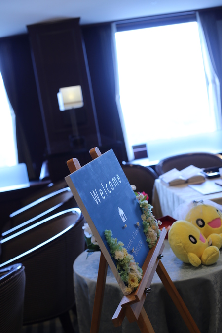 春の装花 空と花 如水会館様へ_a0042928_20295520.jpg