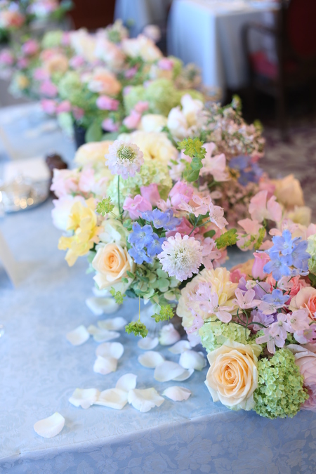春の装花 空と花 如水会館様へ_a0042928_20305352.jpg