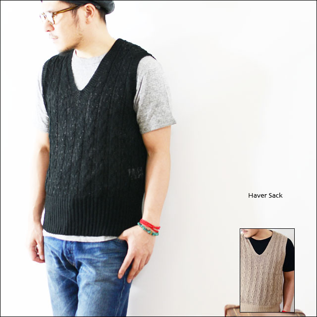 HAVERSACK 7ゲージケーブルニットベスト _f0051306_20572049.jpg