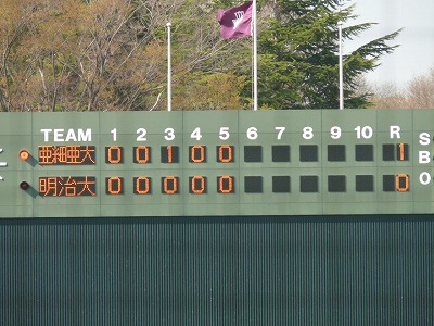 亜細亜大対明治大 3月28日 オープン戦 前半_b0166128_23591046.jpg