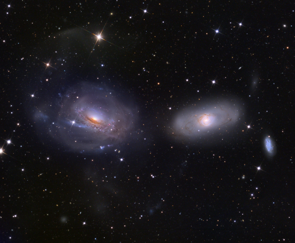 ろくぶんぎ座の美しい二つの銀河ngc3169とngc3166 秘密の世界 The Secret World ろくぶんぎ座の美しい二つの銀河ngc3169とngc3166 秘密の世界 The Secret World