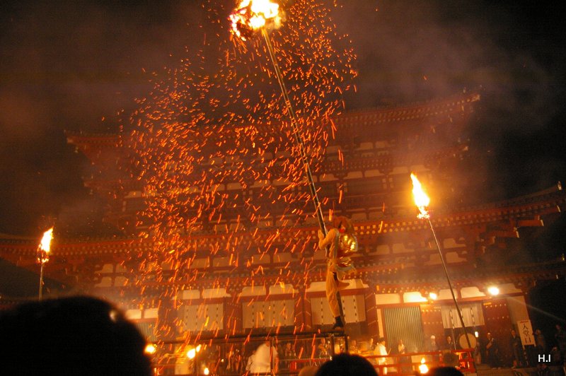 奈良・薬師寺　修二会(花会式)　結願　鬼追い　2005年４月５日_b0050130_6501210.jpg