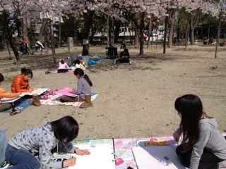 2013年の桜の写生会は良好っ！_d0076558_17255263.jpg