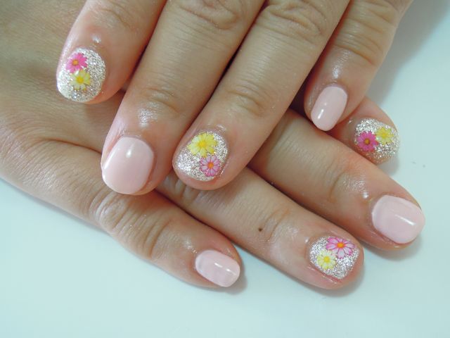 Pink Flower Nail_a0239065_16484179.jpg