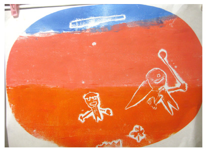 紙版画・幼児クラス_f0211514_1613582.jpg