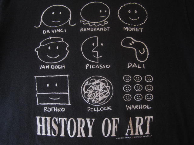 90\'s History Of Art Smile Face T-Shirts!!_d0098545_12183636.jpg