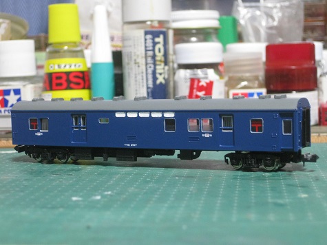 オユ10非冷房（昭和34年度車・青色/昭和37～39年度車・茶色