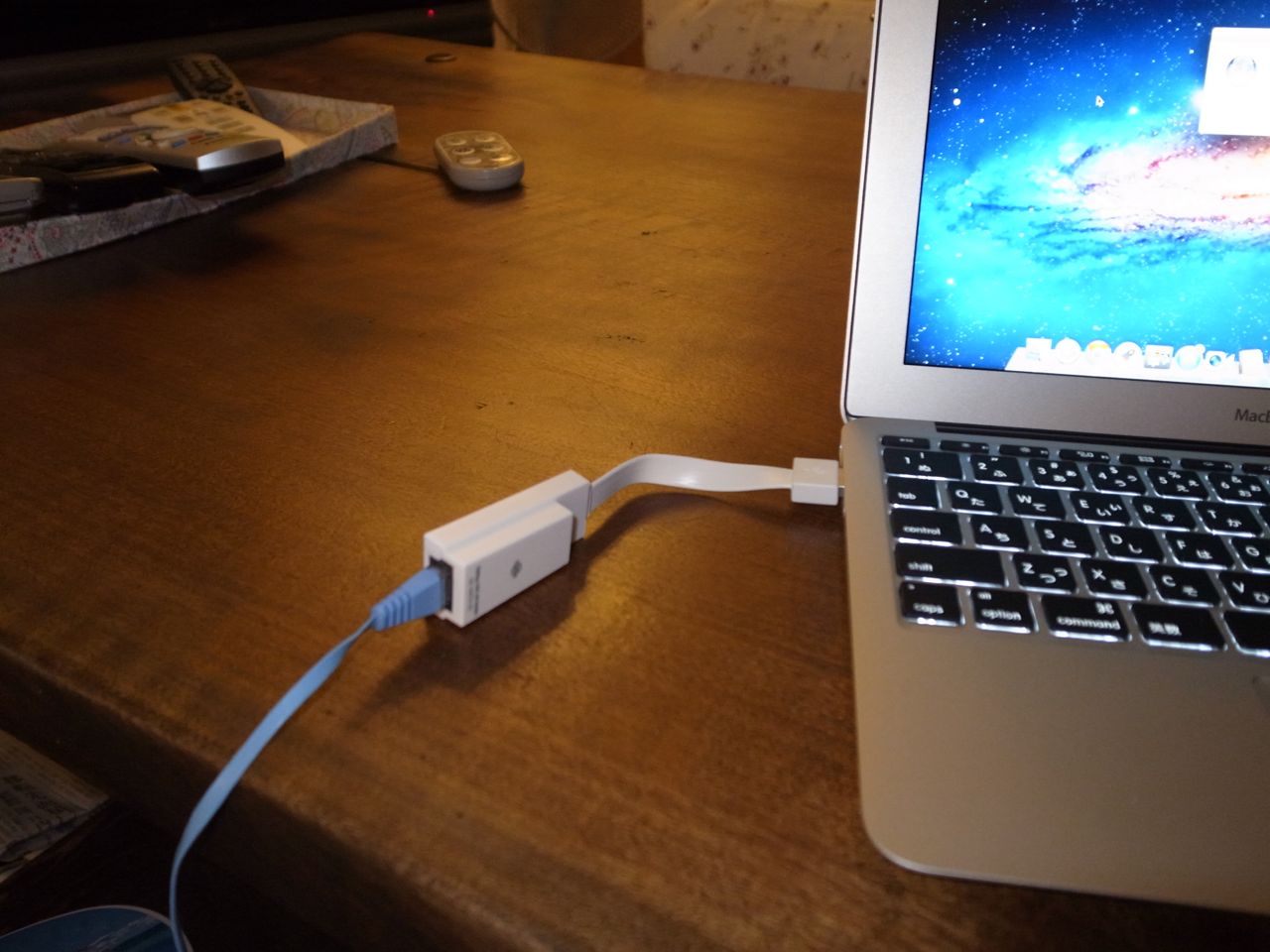 Macbook Air に Lanケーブル 沖縄の風