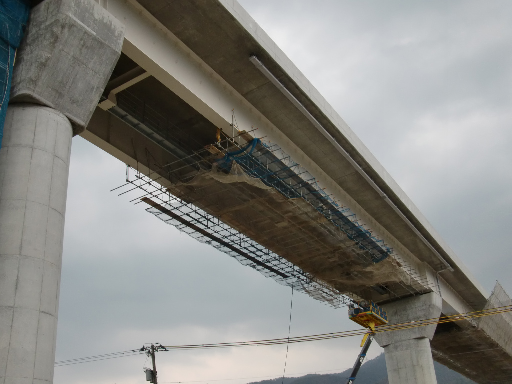 黒河川橋（県道上の朝顔足場解体状況）_d0172802_21473446.jpg