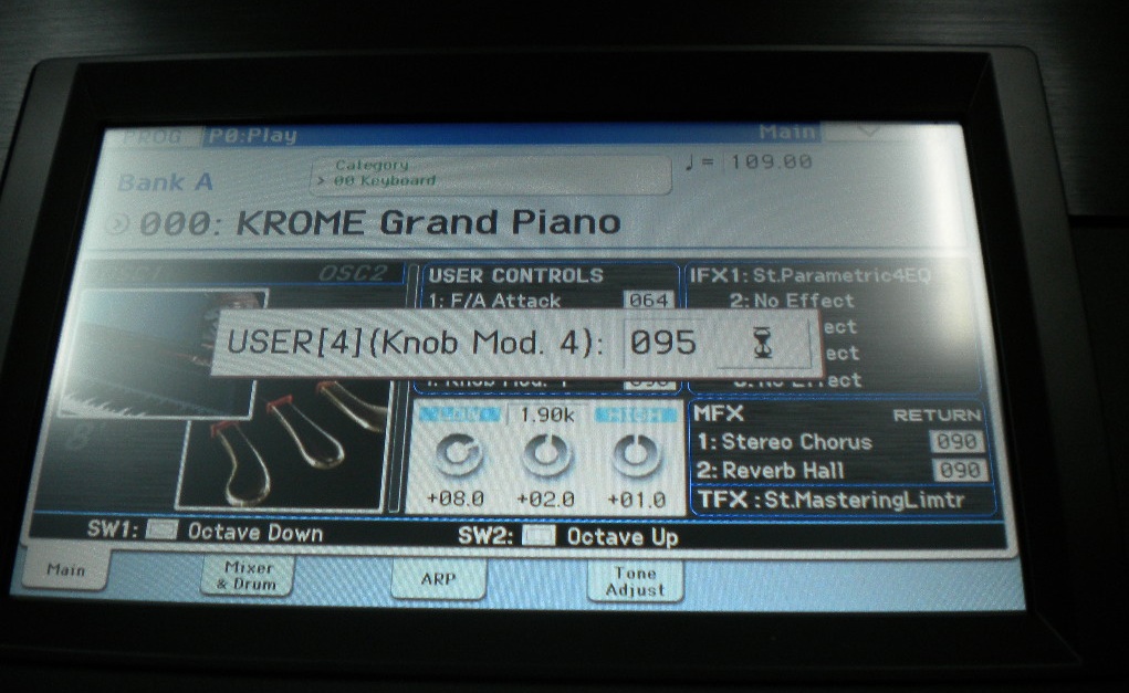 KORG シンセサイザー　モデル KROME-73 フットペダル　取扱説明書
